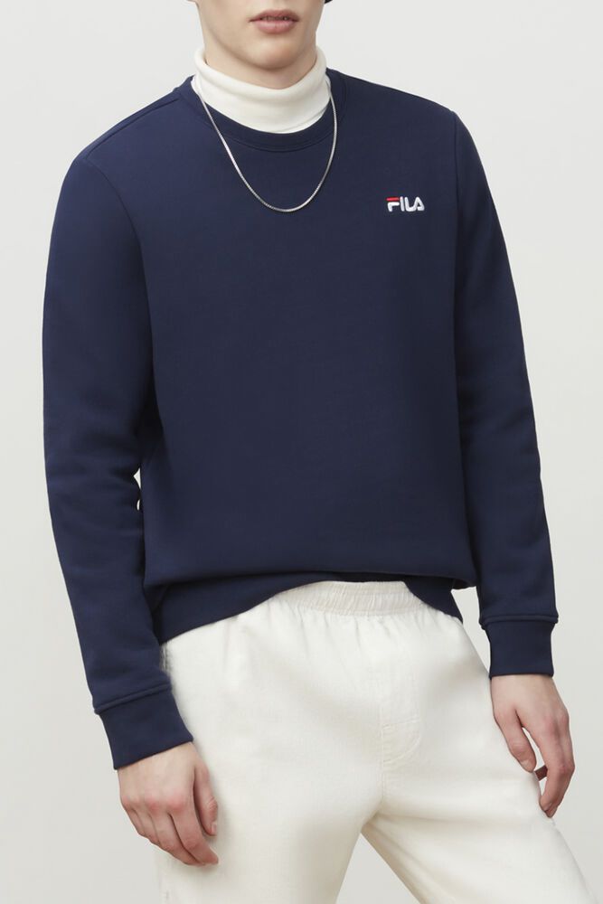 Fila Colona Navy Sweatshirt Mens - NZ 42739-ZLQR